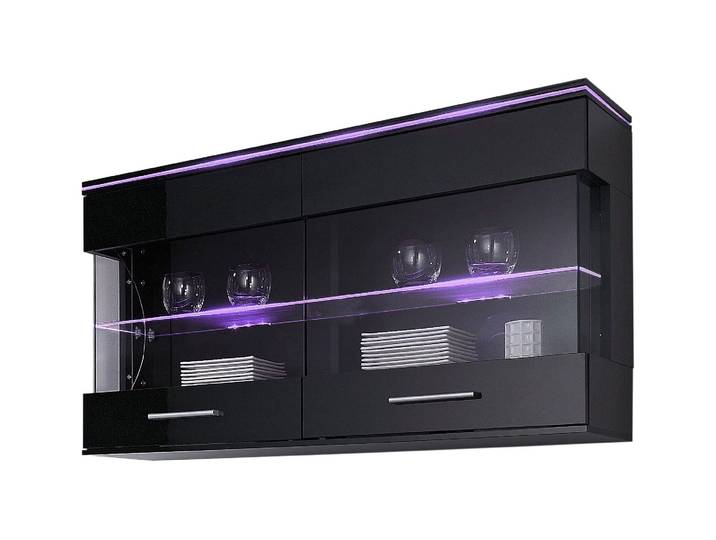Vitrine HÖLTKEMEYER Show , schwarz, B:100cm H:60cm T:32cm, Schränke, Vitrine, Höhe 60 cm, ohne Beleuchtung