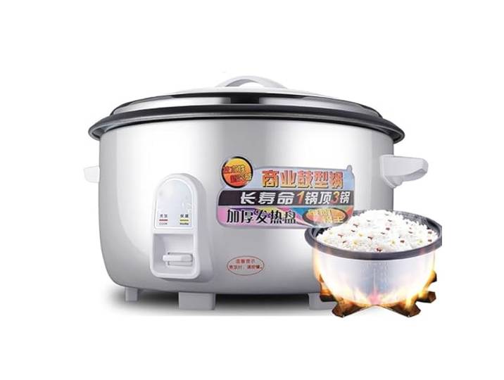 Kommerzieller Reiskocher, 45 l, für 8-60 Personen, Restaurant und Hotel 45 l Fassungsvermögen mit 25 Minuten Schnellkochen und automatischer Warmhaltefunktion – entwickelt für kontinuierlichen