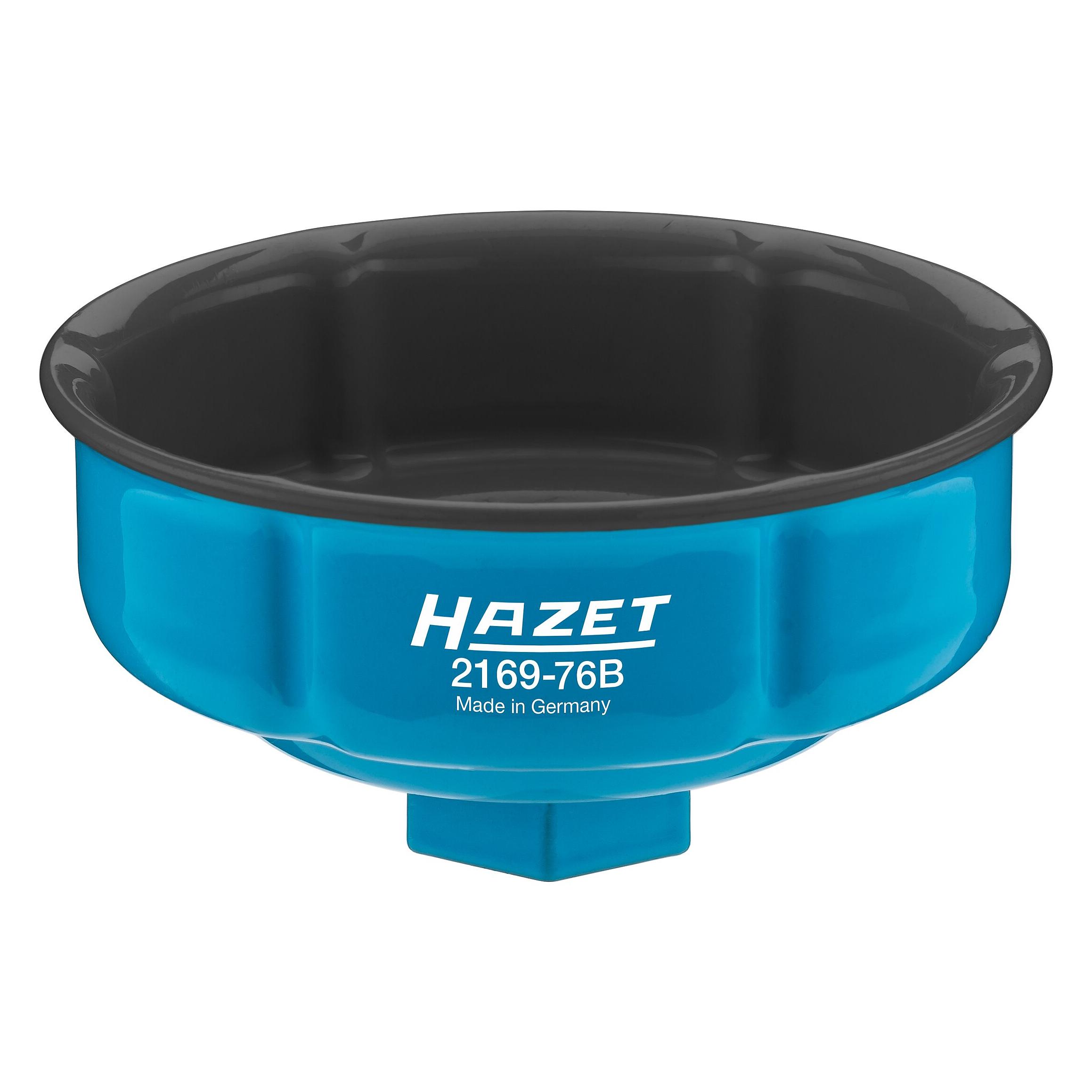 Hazet Ölfilter-Schlüssel 2169-76B Vierkant12,5 mm (1/2 Zoll) Rillenprofil 85 mm (2169-76B)