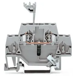Wago 280-502/281-603 Bauelementklemme,Doppelstock,mit direkter Ableitung auf die Tragschiene,grau 280502281603  - 50 Stück