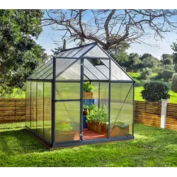 Palram - Canopia Aluminium Gewächshaus Mythos 68 | Grau | 247x185x208 cm - Grau