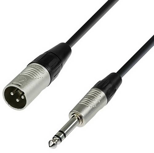 Adam Hall K4BMV0300 XLR Verbindungskabel [1x XLR-Stecker 3 polig - 1x Klinkenstecker 6.3mm (stereo)] 3m Schwarz