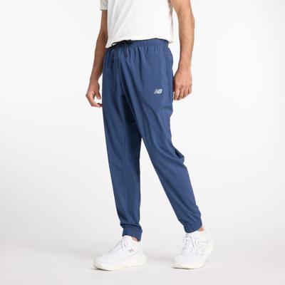 Trainingshose NEW BALANCE "Sport Essentials Woven Jogger", Herren, Gr. XXL, N-Gr, blau (nb navy (428)), Obermaterial: 100% Polyester, Hosen Trainingshose