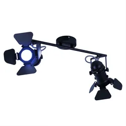 LED Deckenstrahler Filmstrahler Deckenlampe schwenkbar Deckenleuchte dimmbar mit Fernbedienung, RGB Farbwechsel 2x 4,8W 2x 420 lm warmweiß, L 54 cm