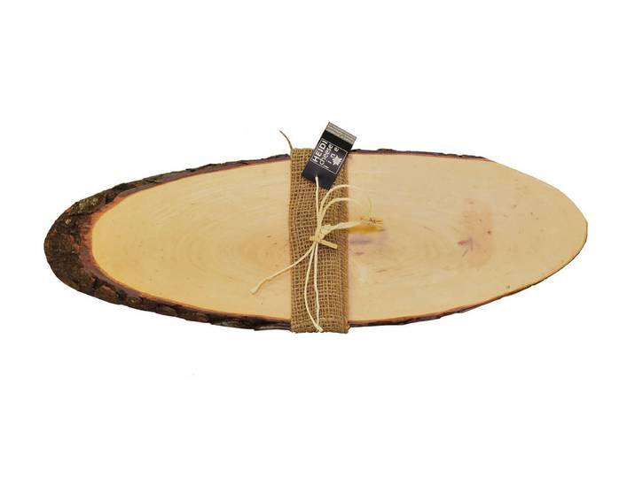 Heidi Cheese Line 500x210x20mm Holzbrett Rinde