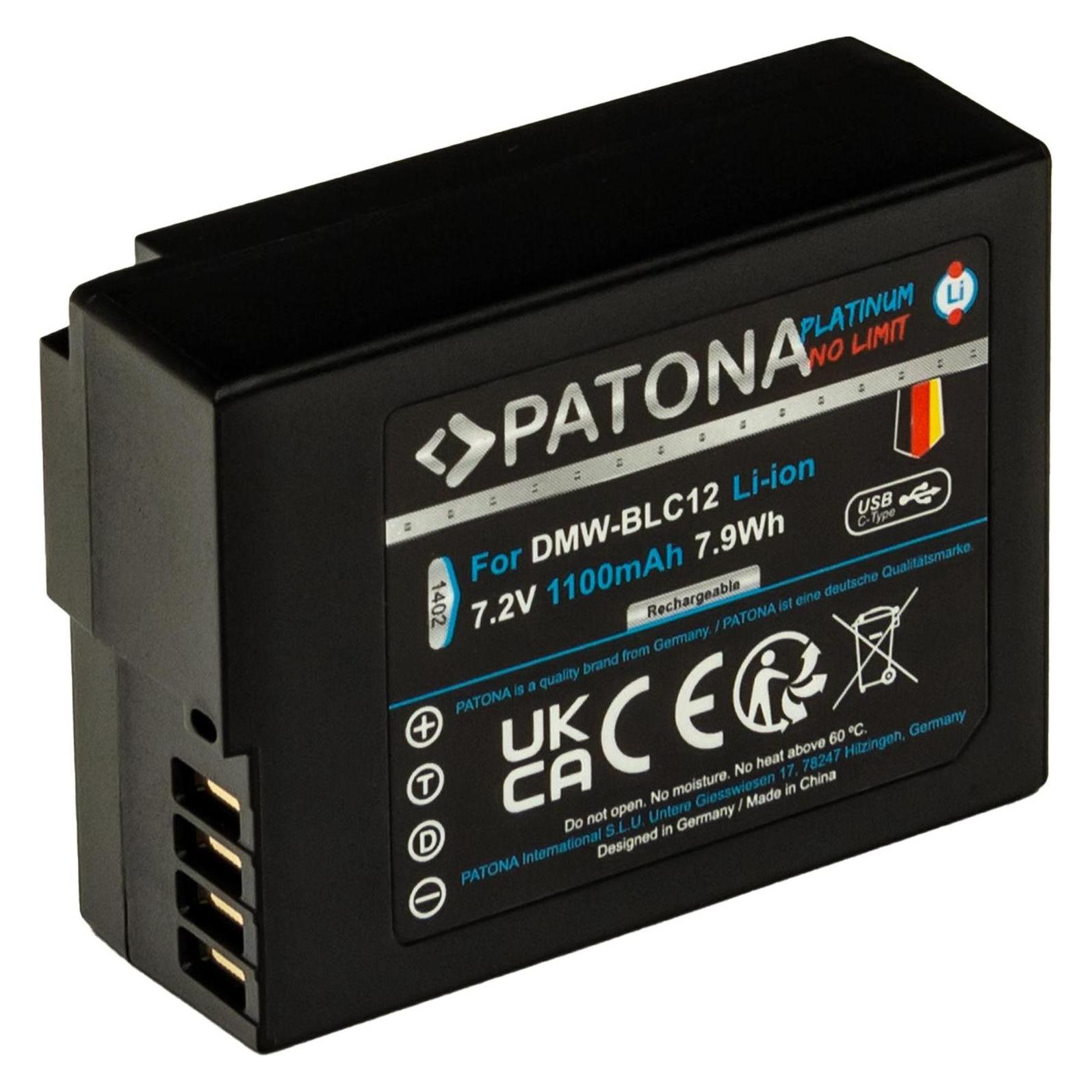 Patona Platinum USB-C Panasonic BLC12 (Kamera Akku) (1402)