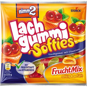 Nimm2 Fruchtgummis Lachgummi Softies, mit Fruchtsaft und Vitaminen, 225g