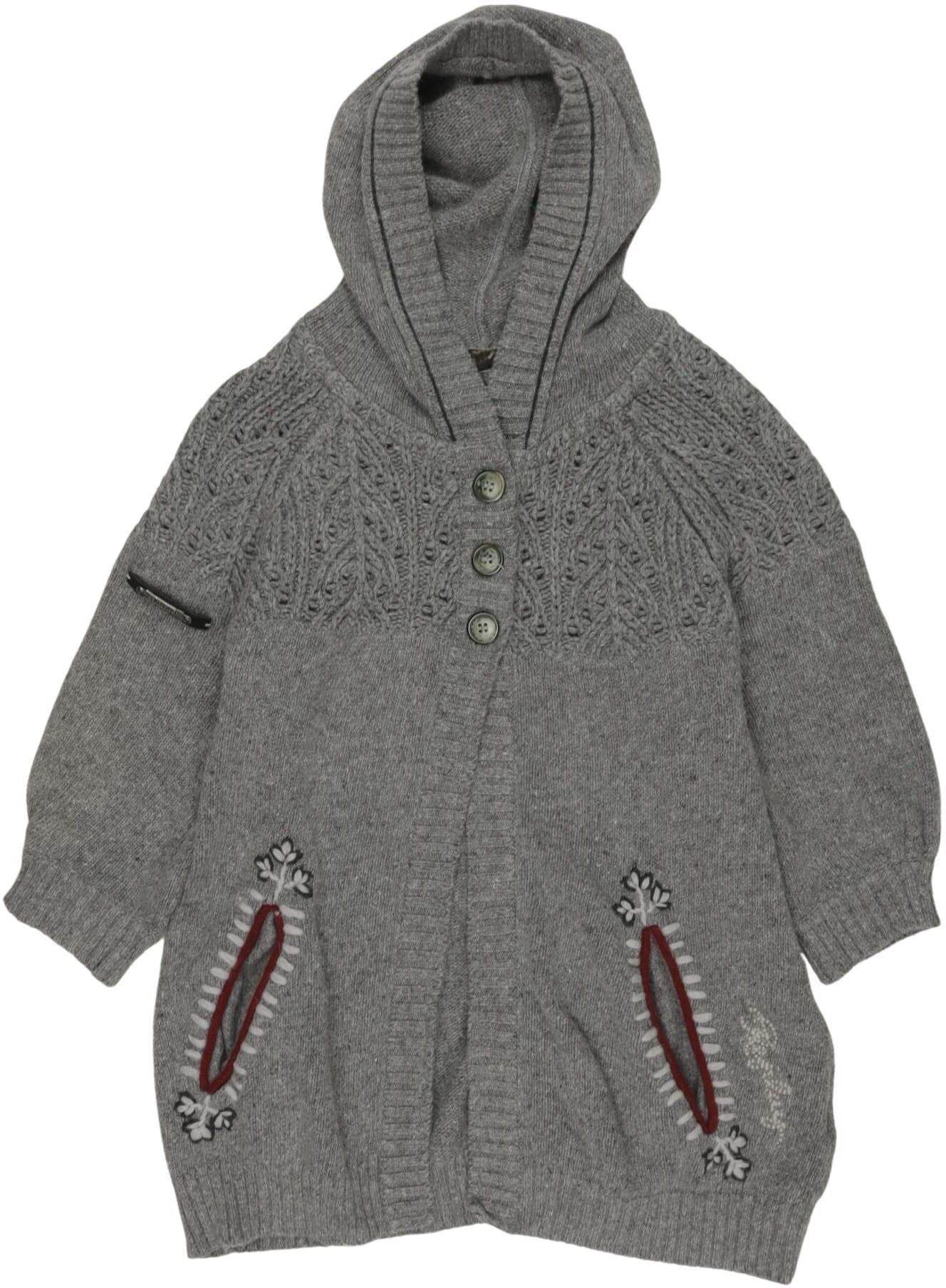 Replay Mädchen Strickjacke, Grau, Gr. M, Synthetik / Angorawolle / Baumwolle / Modal - Second Hand