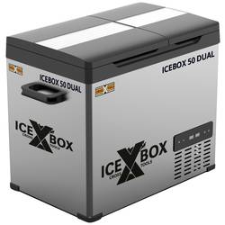 T.I.P. - Technische Industrie Produkte Icebox 50 DUAL Kühlbox EEK: D (A - G) Kompressor 12 V, 24 V, 230 V Grau, Schwarz 44.4 l -20 bis +20 °C 68064