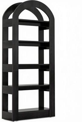 Tribesigns 5-Tier Arched Bookshelf, Tall Bookcase Display Shelf for Living Room