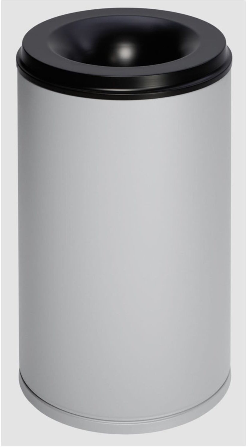 VAR Papierkorb feuersicher Löschkopf silber 110 l (3188)