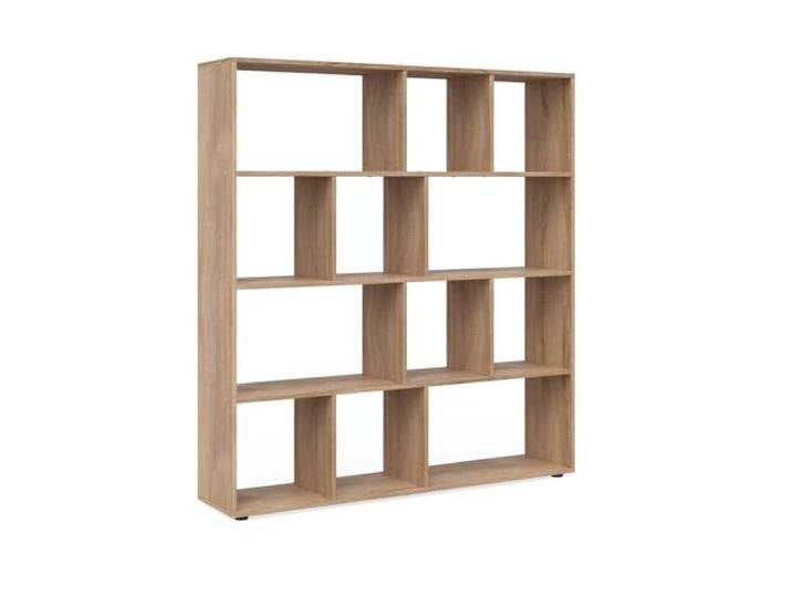 Vicco Raumteiler Pilar, Sonoma, 131.6 x 143 cm zur flexiblen Raumaufteilung und Aufbewahrung von Büchern