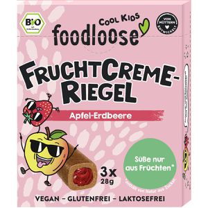 foodloose Fruchtriegel Apfel-Erdbeere, BIO, ohne Zuckerzusatz, je 28g, 3 Riegel