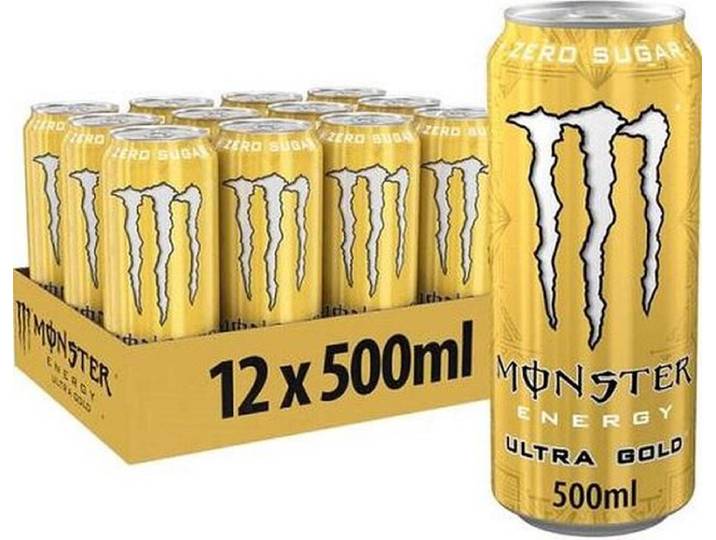 Monster Energy Ultra Gold Soda - 12 x 500 ml