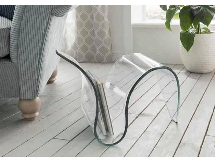 Beistelltisch PAROLI, transparent (klarglas), B:60cm H:41cm T:45cm, Tische, Beistelltisch