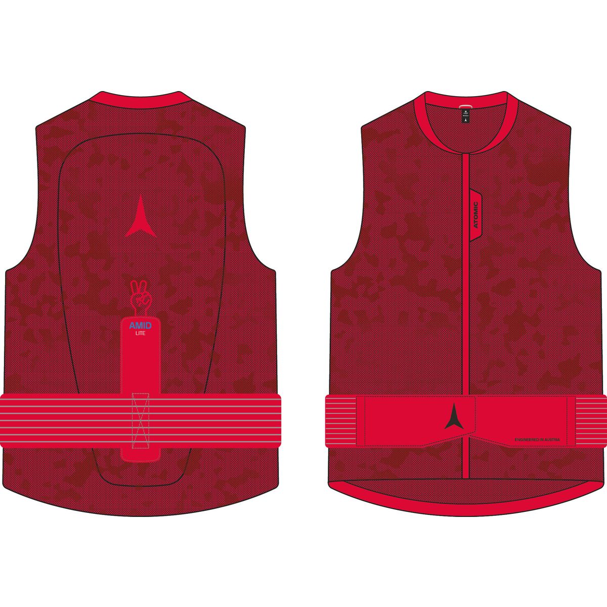 Atomic Live Shield Amid Lite Vest JR graphic / red M AN5205078M