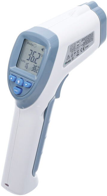 Thermomètre pour la fièvre frontale BGS pour personnes et objets 0 - 100°C, sans contact, infrarouge ; BGS technic (6007)