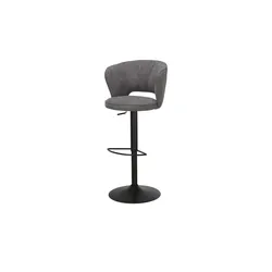 uno Barhocker mit bequemer Rückenlehne Gerrit , grau , Maße (cm): B: 54 H: 112,8 T: 54.0