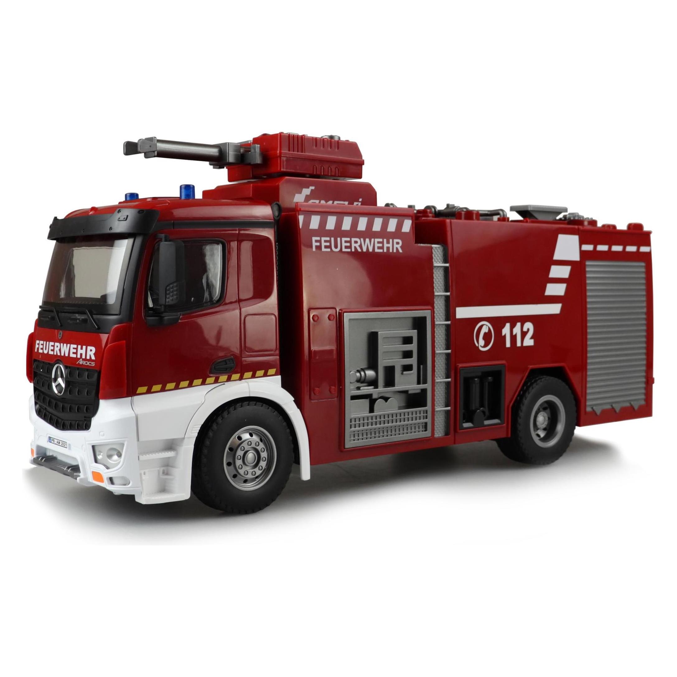 Amewi Mercedes Benz Feuerwehr Löschfahrzeug Elektro Brushed LKW 2WD 1:18 RTR (RTR Ready-to-Run) (22503)
