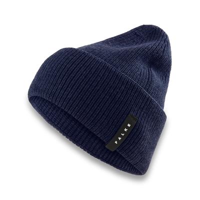 Strickmütze FALKE "FALKE Mütze", Jungen, Gr. onesize, blau (space blau (6116)), Mützen Strickmütze