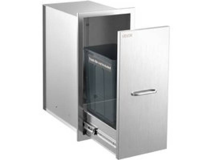 VEVOR Abfallschublade Outdoor-Küche 343 x 673 x 470 mm ohne Abfalleimer für Tägliches Grillen und Kochbereiche, mit Geschlossenem Stauraum für Sperrige Gegenstände oder Kompatible Propangasflaschen