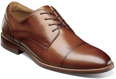 Florsheim Rucci Cap Toe Oxford Shoes - Mens 10 Brown Oxford D