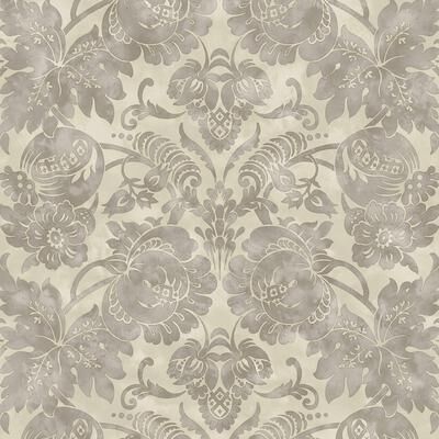 Martha Stewart Florentine Taupe Wallpaper