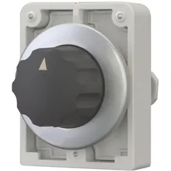 Eaton 187091 Wahltaste, RMQ-Titan, mit Drehknopf, rastend, 4 Stellungen, beschriftet, Frontring Metall M30C-FWR4