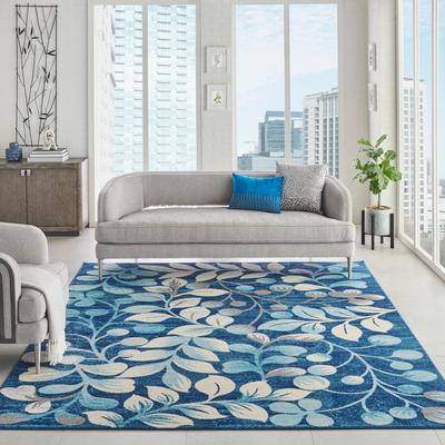 Nourison Tranquil Abstract Floral Leaves Botanical Area Rug
