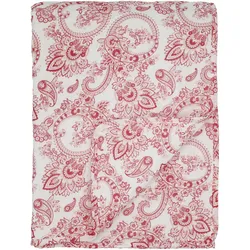 Chic Antique Aix Quilt Decke Paisley Rosa 180 x 130 cm, 180 x 130 cm - Rosa/Weiß