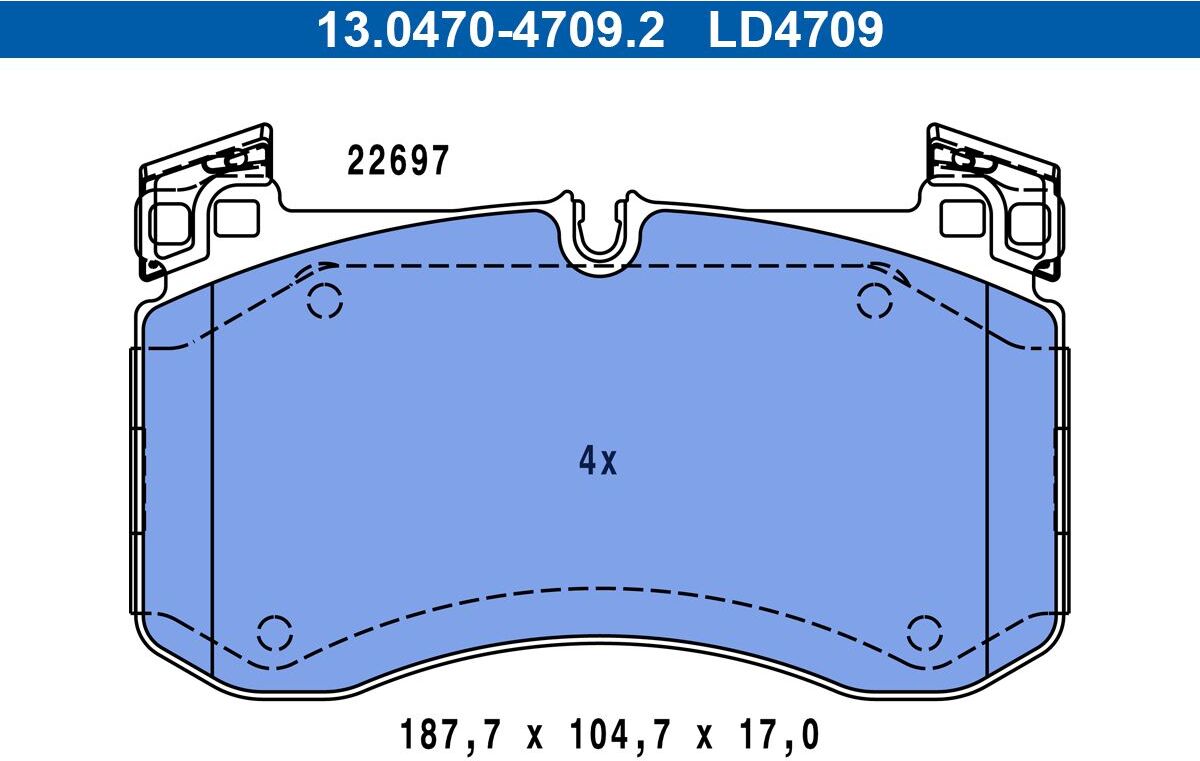 Bremsbelagsatz ATE 13.0470-4709.2