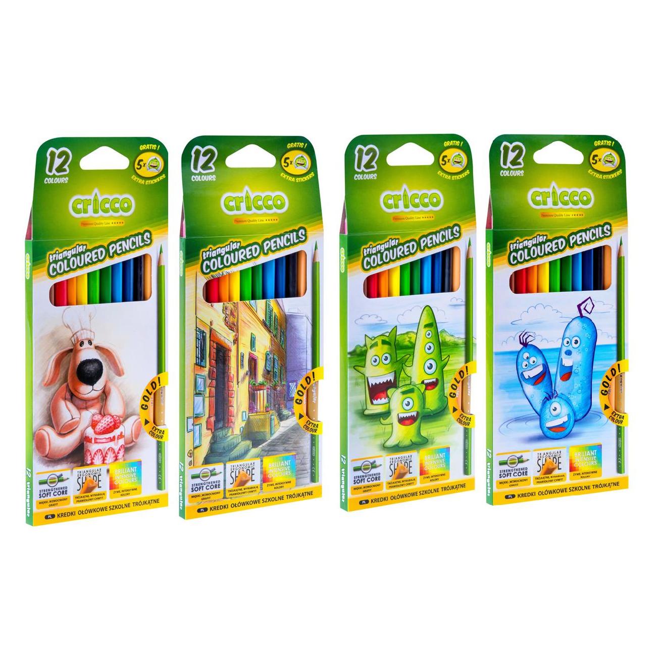 Amex Dreieckige Buntstifte 12 Farben CRICCO (12x) (41958425)