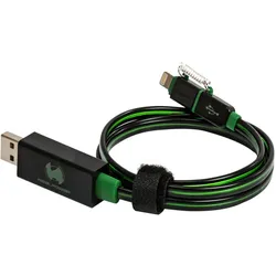 RealPower USB A/Lightning 0.75m 0,75 m Schwarz, Grün