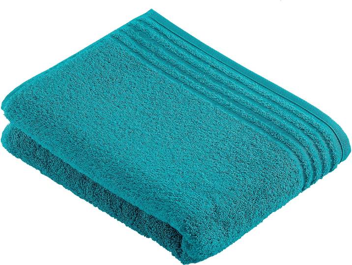 Badetuch VOSSEN Vienna Style Supersoft , blau (lagoon), B:67cm L:140cm, Walkfrottee, Baumwolle, Handtücher, Badetuch, Supersoft Baumwolle