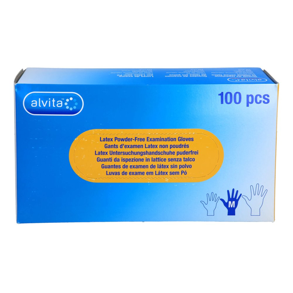Alliance Healthcare Deutschland GmbH Alvita Latex Unt.handschuhe unsteril puderfrei M 11309261
