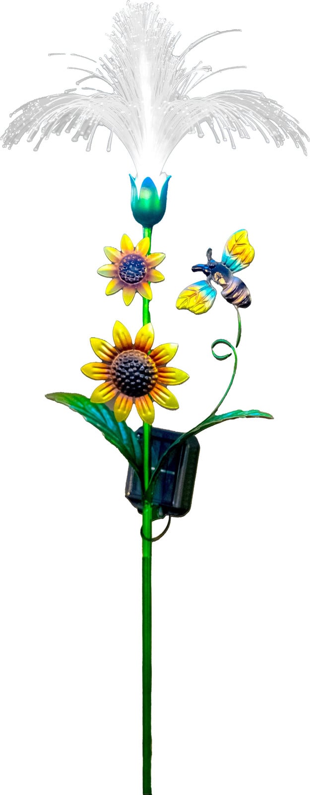 Northpoint LED Zonne-energie Tuinverlichting met Schemersensor en Ground Spike, Koudwit