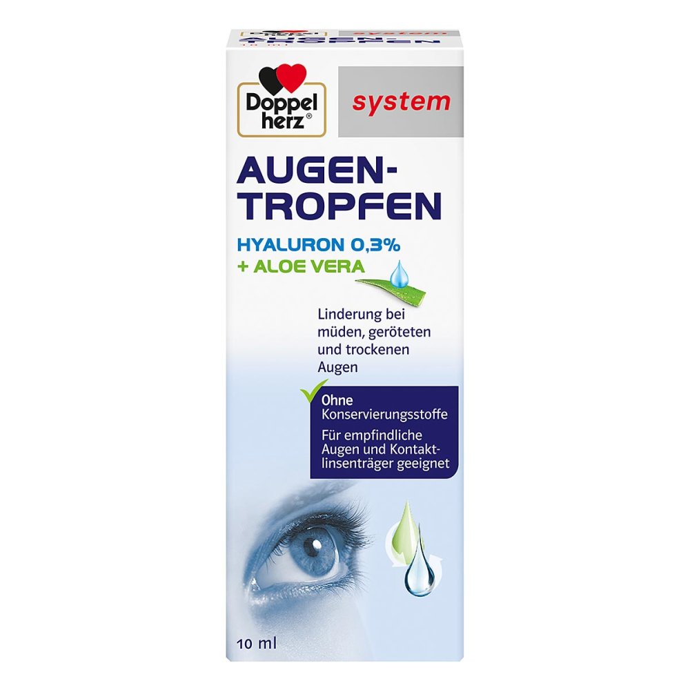 Queisser Pharma GmbH & Co. KG Doppelherz Augen-tropfen Hyaluron 0,3% system 13946204