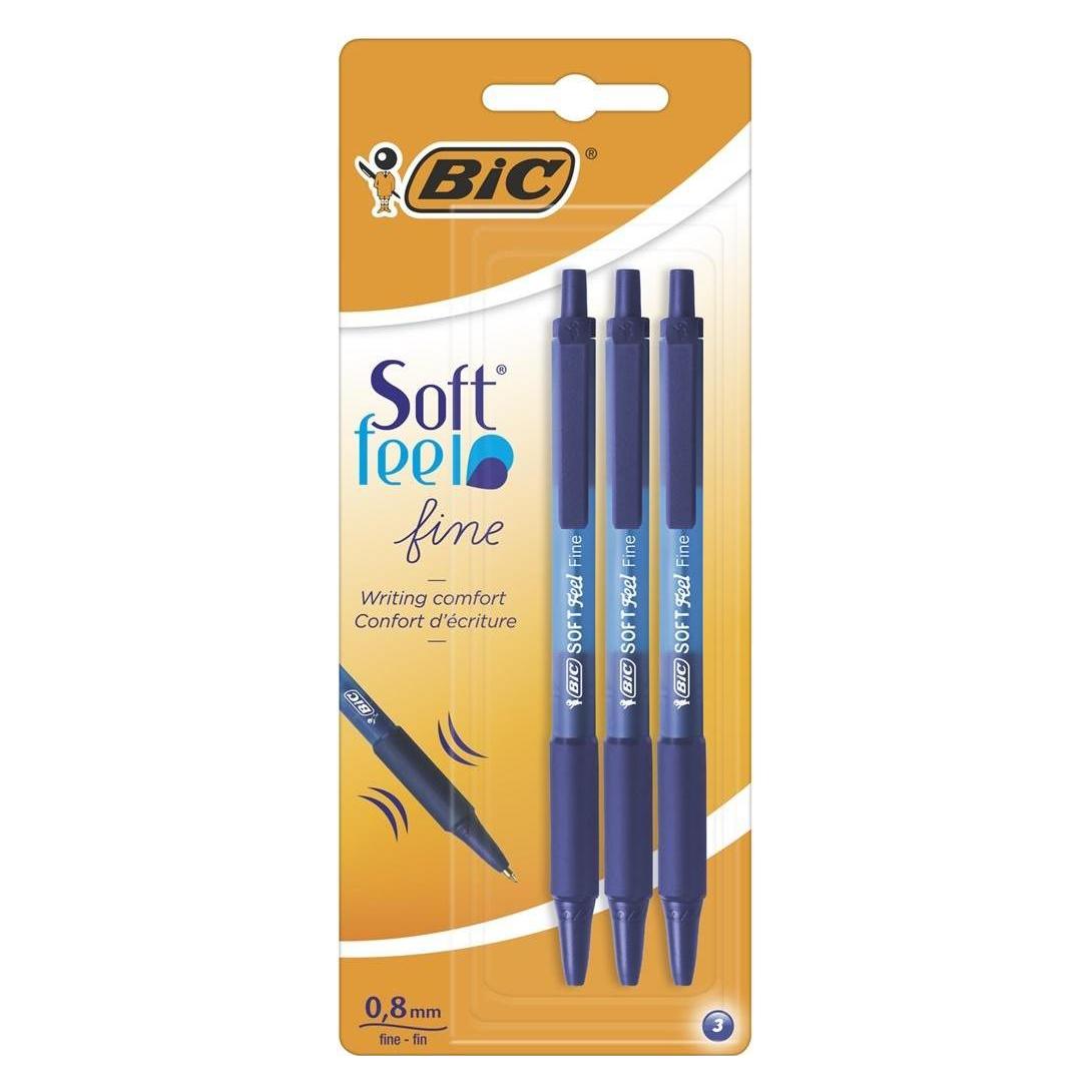 Bic Soft Feel Kugelschreiber blau 3 Stück (3x) (41941266)