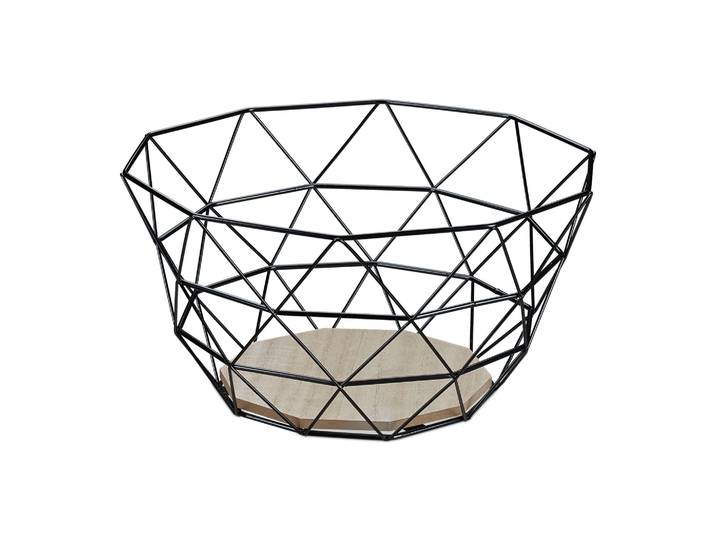 Obstkorb Gitter Design Hellbraun-Schwarz