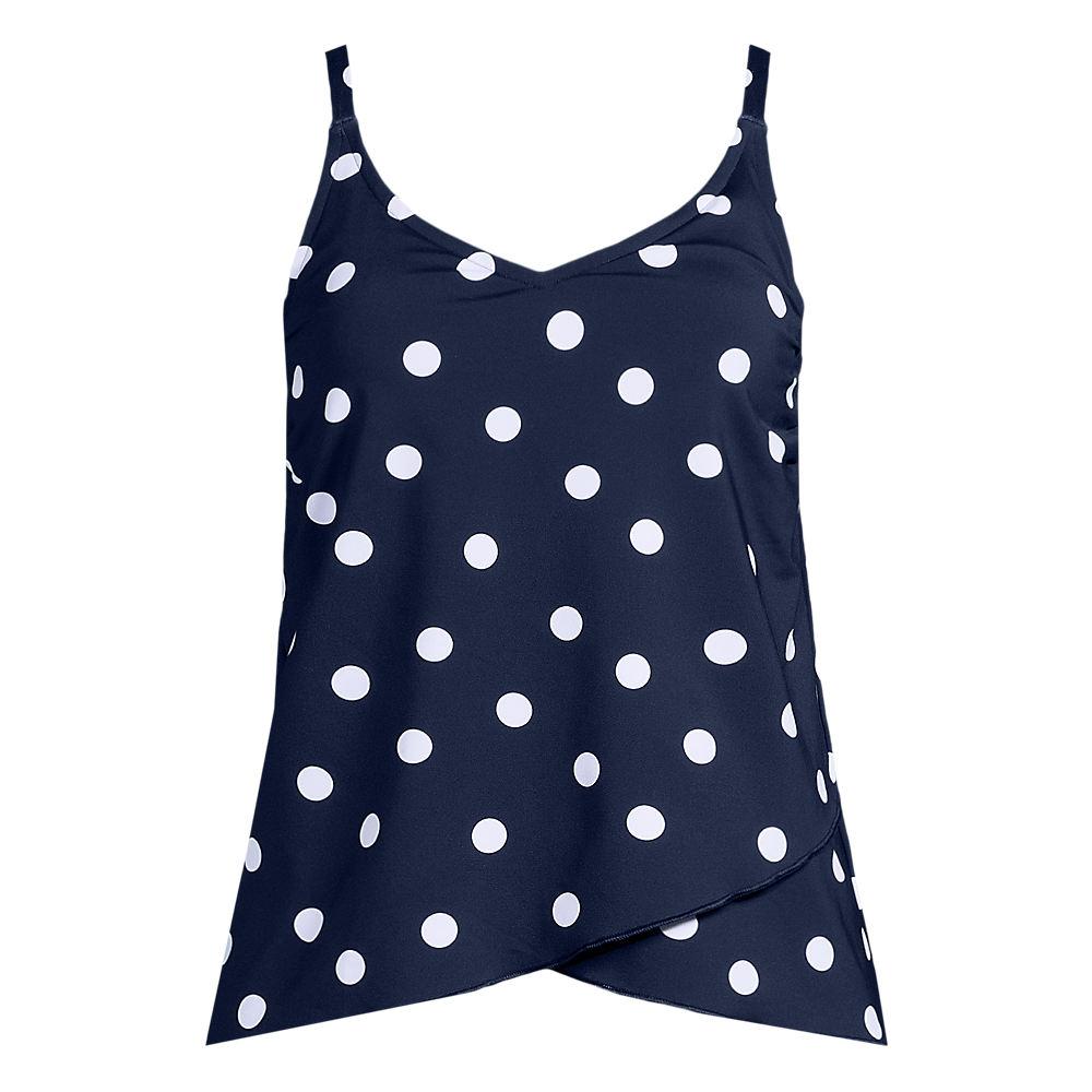 Tankinitop mit Tulpensaum chlorresistent für Damen, Damen, size: regular, Blau, Nylon-Mischung, by Lands' End