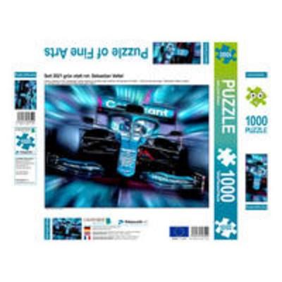 CALVENDO Puzzle Seit 2021 grün statt rot: Sebastian Vettel 1000 Teile Puzzle quer | 1000 Teile Lege-Größe 64 × 48 cm Foto-Puzzle für glückliche