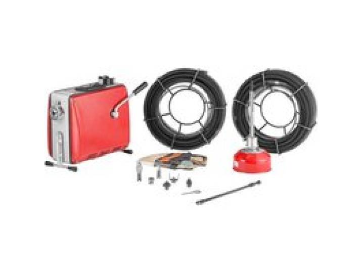 VEVOR Elektrische Rohrreinigungsmaschine, 500W, 1400U/min, Abflussreiniger, 2 Stk. 20mx16mm & 5mx9,5mm Federkabel, 0,4mx12mm flexible Feder & 6 Schneider, für Rohre mit 50–110mm Durchmesser