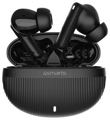 4Smarts SkyBuds Pro ANC In Ear Headset Kabellos Stereo Schwarz Headset, Ladecase, Lautstärkeregelung
