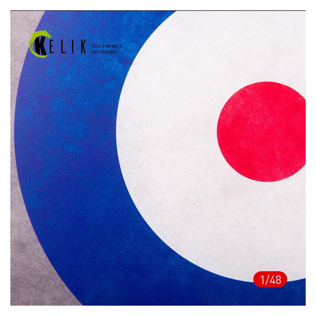 Kelik United Kingdom Roundel - Acrylic 3 mm (240 x 240 mm) (190g) (1/72 - 1/48) (KS48028)