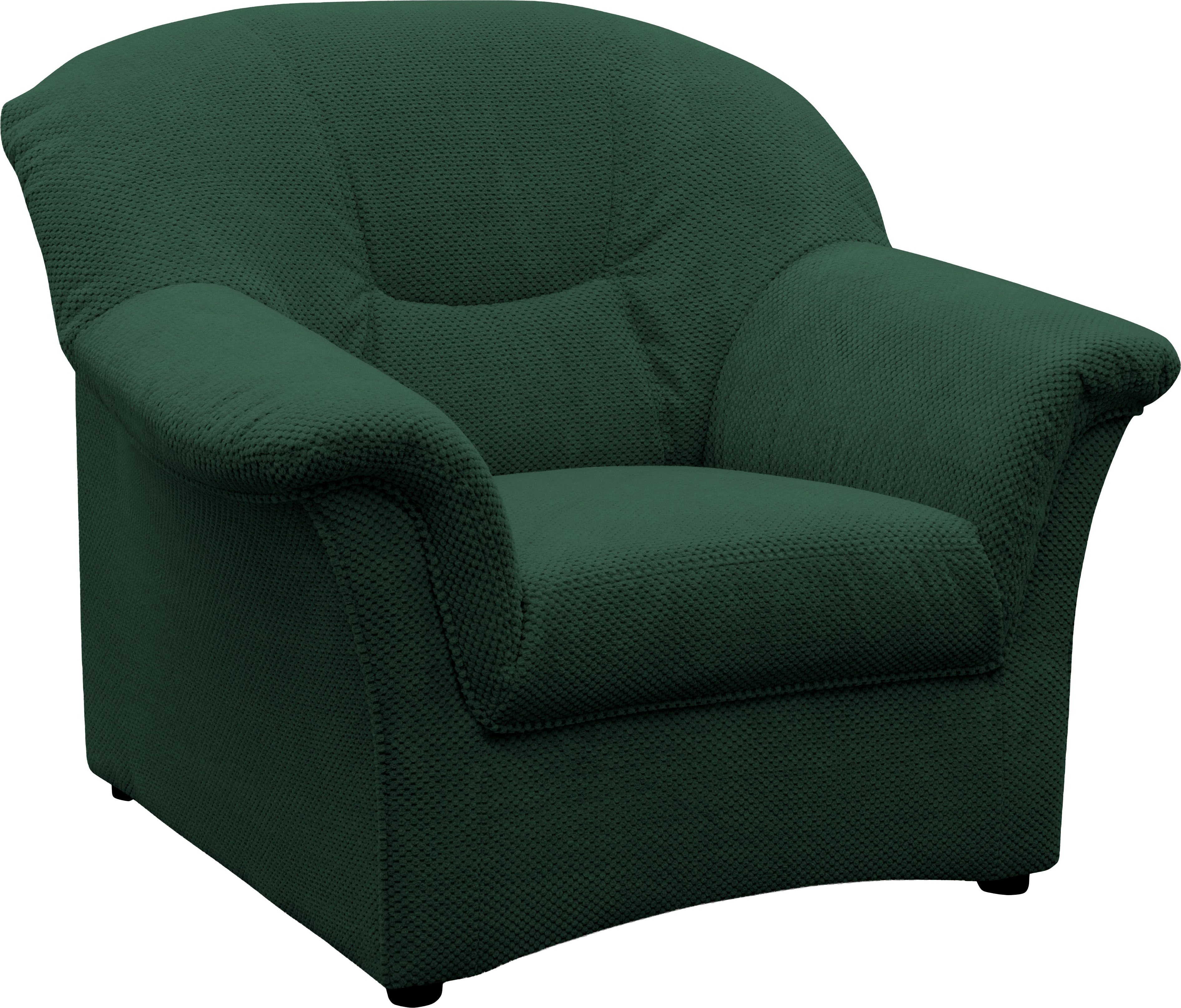 Sessel GOODPRODUCT "Langelland Sitzbreite 48 cm, mittelfester Sitzkomfort", grün (dunkelgrün), B:102cm H:83cm T:81cm, 100% Polyester, Sessel, Sessel, aus haustierfreundlichem Pet Friendly Bezug dunkelgrün Chenille-Optik, B/H/T: 102cm x 83cm x 81cm