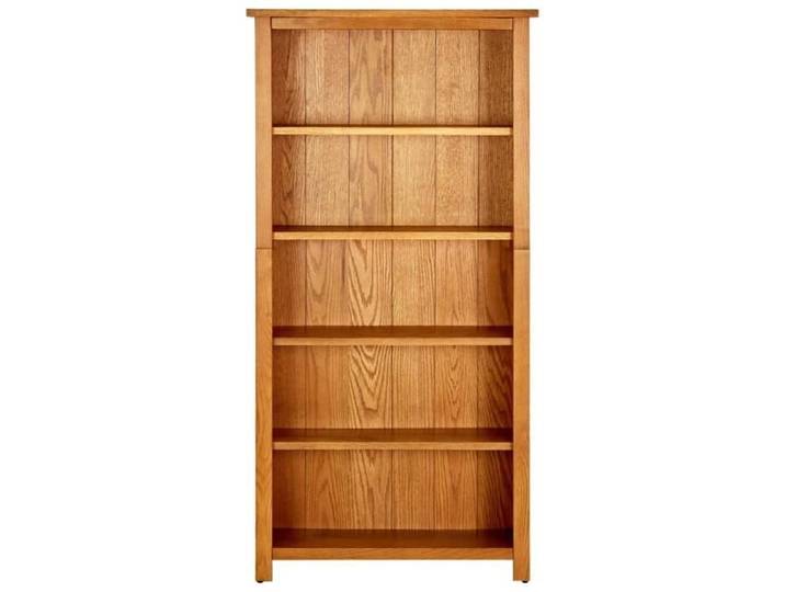 Bibliothèque - ASHATA - 5 étagères - Bois de chêne massif - 70x22x140 cm - Style classique intemporel