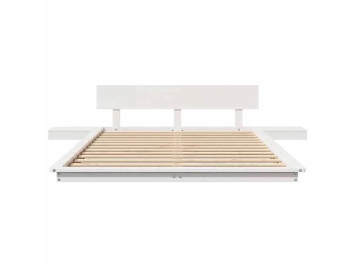 BURKE* Lit simple 120x190 cm Structure de lit classique Blanc bois- LL8251