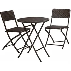 Relaxdays, Gartentisch + Balkontisch, Gartenmöbel Set (60 x 60 x 75.50 cm)