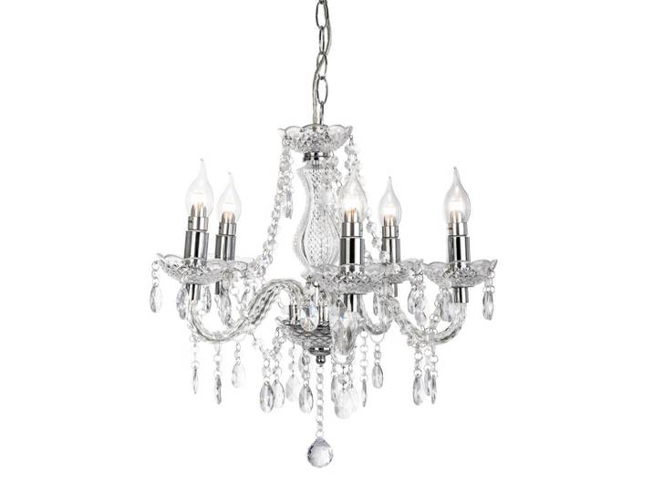 Globo Hängeleuchte Marie, Klar, Chromfarben, Metall, Kunststoff, 150 cm, CE, höhenverstellbar, beliebig kürzbar, Lampen & Leuchten, Innenbeleuchtung, Hängeleuchten, Pendelleuchten