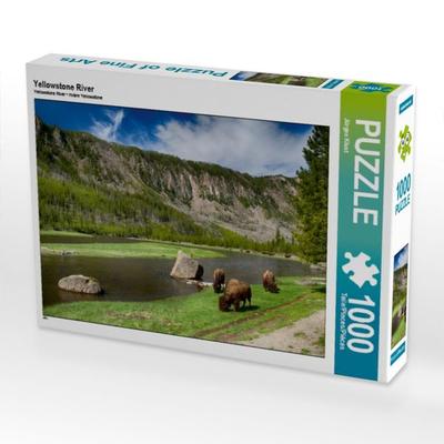 CALVENDO Puzzle Yellowstone River | 1000 Teile Lege-Größe 64x48cm Foto-Puzzle für glückliche Stunden